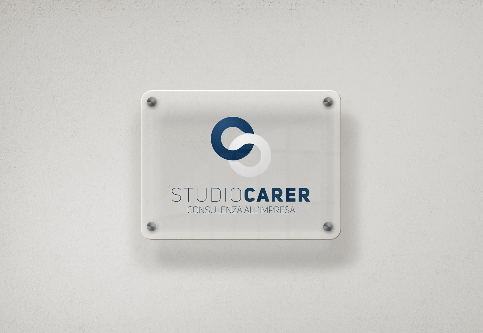 Targa con logo ufficiale Studio Carer - Treviso